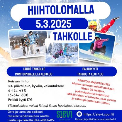 Laskettelureissu tahkolle 5.3.2024